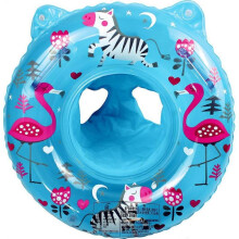 (Forest animal blue) Baby Swimming Float Ring For 3-36 Months, Baby Neck Float With Float Seat, Swim Pool Bathing Accessories
