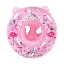 (Forest animal pink) Baby Swimming Float Ring For 3-36 Months, Baby Neck Float With Float Seat, Swim Pool Bathing Accessories