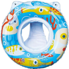 (Ocean blue) Baby Swimming Float Ring For 3-36 Months, Baby Neck Float With Float Seat, Swim Pool Bathing Accessories