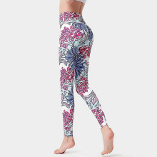 (L) Womens High Waist Yoga Leggings Tummy Control Butt Lifting Printed Workout Pants Super Stretch _k