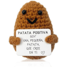 Muñeco de Pato Tejido con Mensaje Positivo - Decoración Divertida para Oficina/Hogar, Regalo Original
