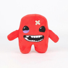 (Red) Super Meat Boy Plush Toy Doll Kids Gifts 27cm _b