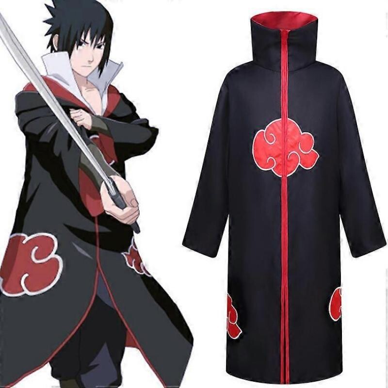 (XL (180cm),1 x Cloak)Naruto Akatsuki Cloak Anime Cosplay Costume ...