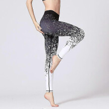 (L) Womens High Waist Yoga Leggings Tummy Control Butt Lifting Printed Workout Pants Super Stretch _q
