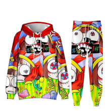 (3XL, Adult) The Amazing Digital Circus Hooded 3D Sweatshirt Set C