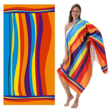 (160x80cm) Premium Microfiber Beach Towel - Digital Print Oversized Bath & Travel Towel for Adults