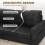 (Saddle Black) YODOLLA 3 Seater Sofa, Modern Sofa Couch Large 4