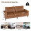 (Saddle Brown) YODOLLA 3 Seater Sofa, Modern Sofa Couch Large 3