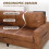 (Saddle Brown) YODOLLA 3 Seater Sofa, Modern Sofa Couch Large 4