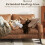 (Saddle Brown) YODOLLA 3 Seater Sofa, Modern Sofa Couch Large 5