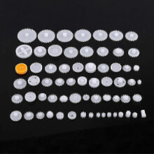 (As show, One size) Plastic Gears Pulley Belt Worm Kits Crown Gear Set Robot Motor Toy Diy Parts(64 Kinds) Zekai