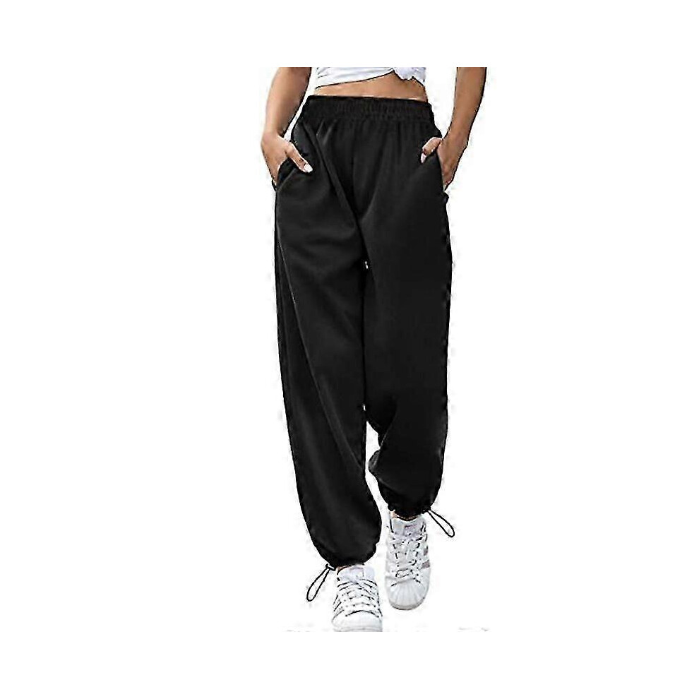 (XL, Black) Women Cinch Bottom Sweatpants High Waist Joggers Pants-image-OPC-PHRBMQ9-NEW