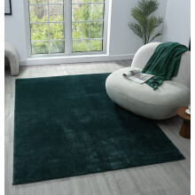 (EMERALD, 60 x 100 cm) Comfy Washable Minimalist Modern Rug - Anti-Slip, Machine Washable, Low Pile - For Living Room, Bedroom, Hallway Runner