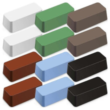 12 Pack Metal Polishing Compound Kit 4 Oz Each Buffing Compound Jewelers Rouge 6 Colors Kit