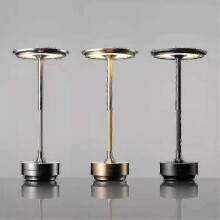 (black) Cordless Table Lamp Dimmable Waterproof Metal Usb Rechargeable Table Lamps -1pcs