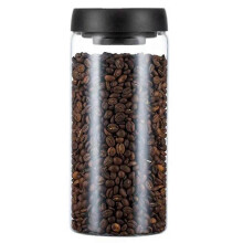 Vacuum Sealed Jug Coffee Beans Glass Airtight Canister Food Grains Candy Keep Storage Jar 1800Ml