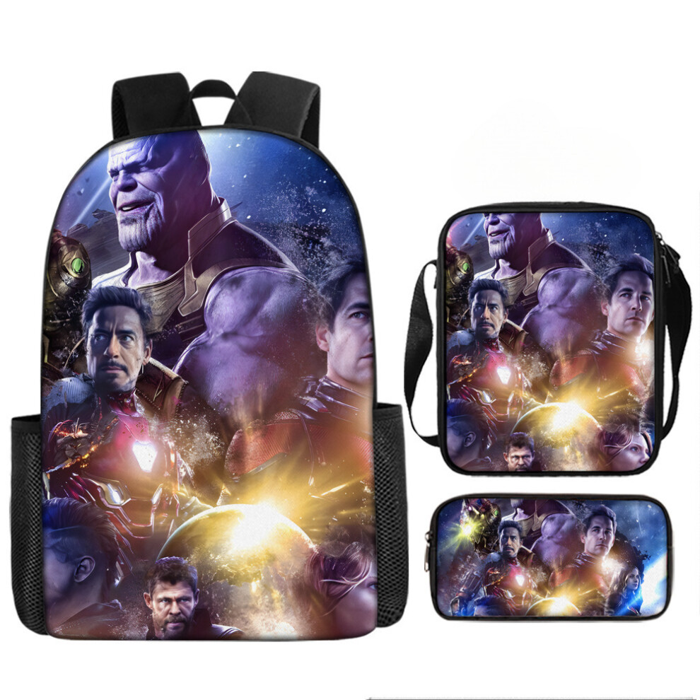 (27, Crossbody Bag) Avengers Backpack School Bag Stationery 3D Digital Print Cartoon Backpack for Primary and Middle School Students-image-OPC-PHRBS8G-NEW