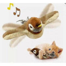 Electronic Interactive Flying Bird Cat Toy Hanging Pet Flapping Wings Sparrow
