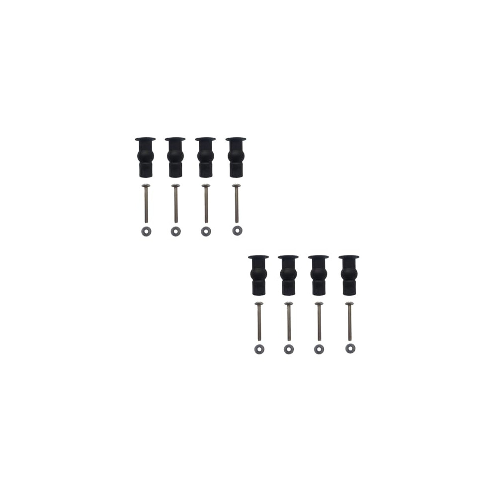 Toilet Seat Fixings, 8Pcs Toilet Lid Seat Bolts And Fixtures, Toilet Seat Screws Hinges Expanding Rubber Top Nuts Screws Toilet Lid Fixings 6920702380054