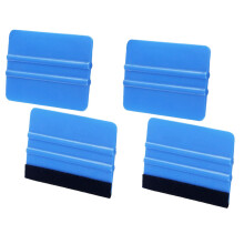 GDQQOYWQT Glass Film Squeegee Set of 4, Felt Professional Squeegees, 13cm x 8cm and 10cm x 7cm, for car film, adhesive film, glass tinting