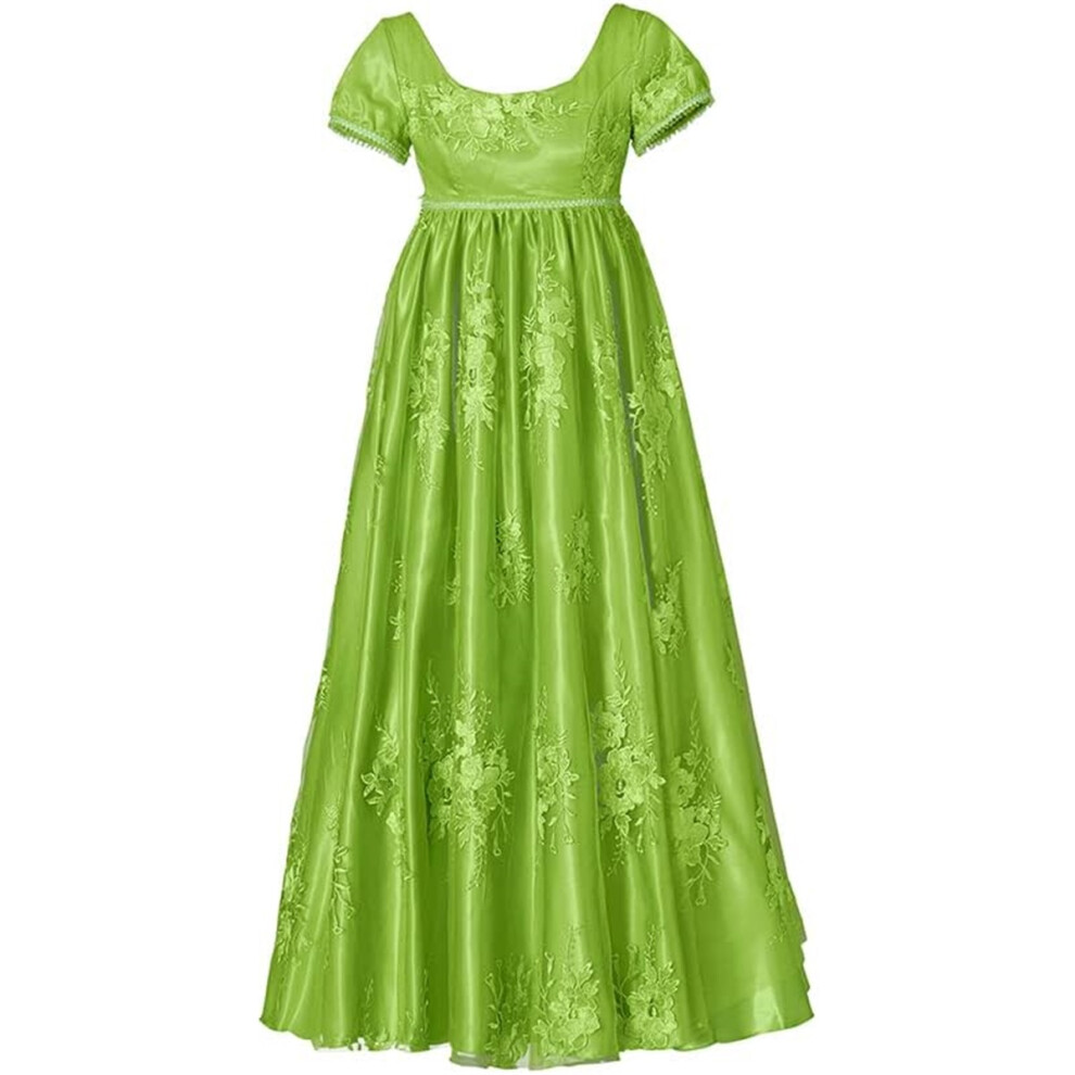 (XXL) Penelope Featherington Costume Dress Regency Dress Women's Green Tea Gown Dress-image-OPC-PHRBWDB-NEW