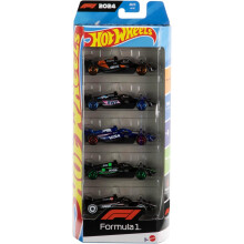 Pack de 5 Coches Fórmula 1 Coleccionables 1:64 con Detalles de Equipos Legendarios