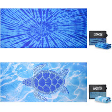 Toalla Playa Microfibra 180x80cm - Ultraabsorbente y Antiarena con Bolsa de Malla
