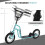 Homcom HOMCOM 75-80cm Kids Kick Scooter w/ Adjustable Handlebar Inflatable Wheels Blue 7