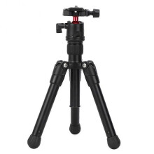 Aluminium Alloy Mini Camera Desktop Folding Stretchable Adjustable Tripod with Panoramic Ball Head