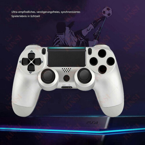 Wireless Gamepad, Fr PS4 Compatible with PS4 Controller Silbergrau 1