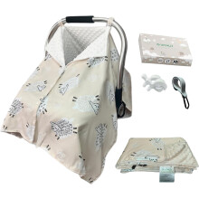 Manta para Bebé 105 x 75cm - 4 en 1 | Manta bebé Cochecito | Cubre Capazo Universal | Saco Silla Bebé | Pañuelo Lactancia | Abrigo Porteo