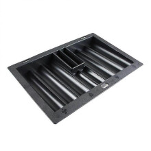 Chip tray, 350 yard poker chip holder, poker table with chips, tabletop accessories tray, acrylic poker chip holder, black