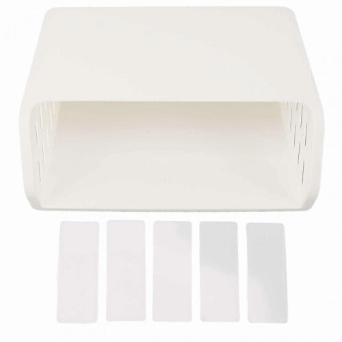 Under Cabinet Shelf Organizer Hollow Bevel Type Adhesive Mount Hanging Storage Box for Home