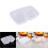 10pcs Plastic Microwavable 2 Compartments Meal Prep Containers Food Storage Boxes (White) 5