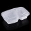 10pcs Plastic Microwavable 2 Compartments Meal Prep Containers Food Storage Boxes (White) 2