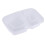 10pcs Plastic Microwavable 2 Compartments Meal Prep Containers Food Storage Boxes (White) 1