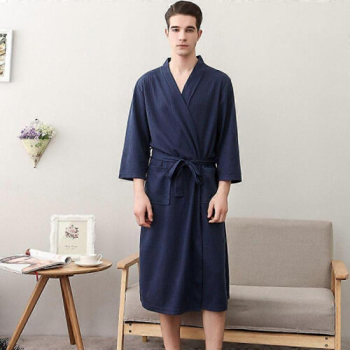 Cardigan Bathrobe Thin Bathrobe Mens Home Clothes Bathrobe Men 2