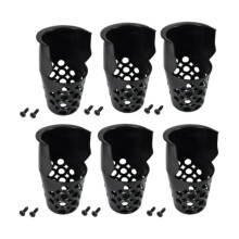(As show, One size) 6Pcs Billiard Pool Table Pockets Easy to Install Black Billiard Drop Pockets