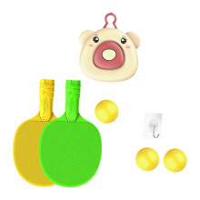 (beige, One size) Hanging Table Tennis Train Tool Exerciser Self Training Tool for Home Room Kids brown