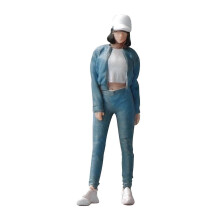 (As show, One size) 1/64 Girl Figure Photo Props Desktop Ornament Micro Landscape Resin Figurine