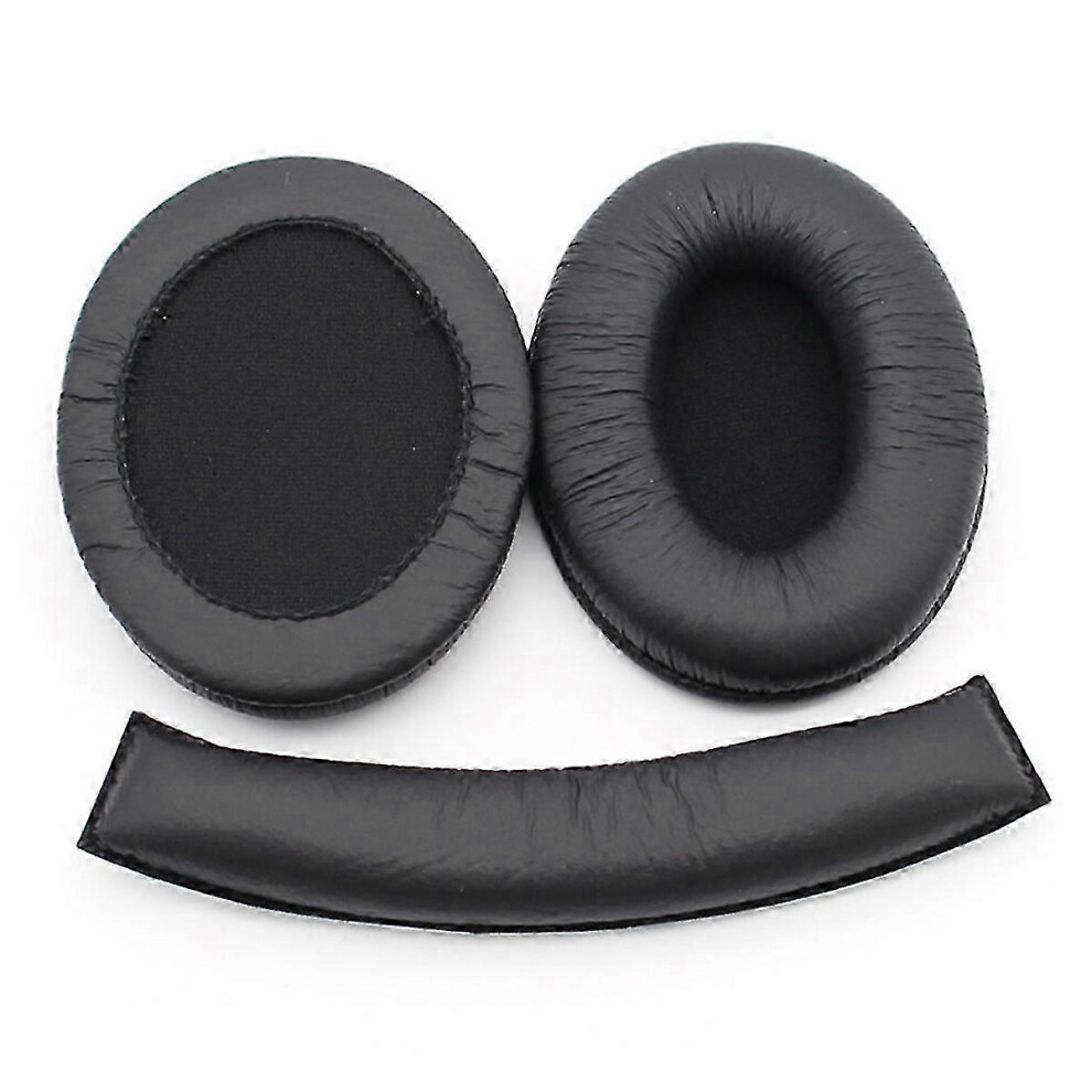(As Show, One Size) Replacement Headband Cushion Pad And Ear Cushion For Sennheiser Hd202 Hd212 Hd437 Hd447 Hd457 Hd477 Hd497 - Black 4633503760568