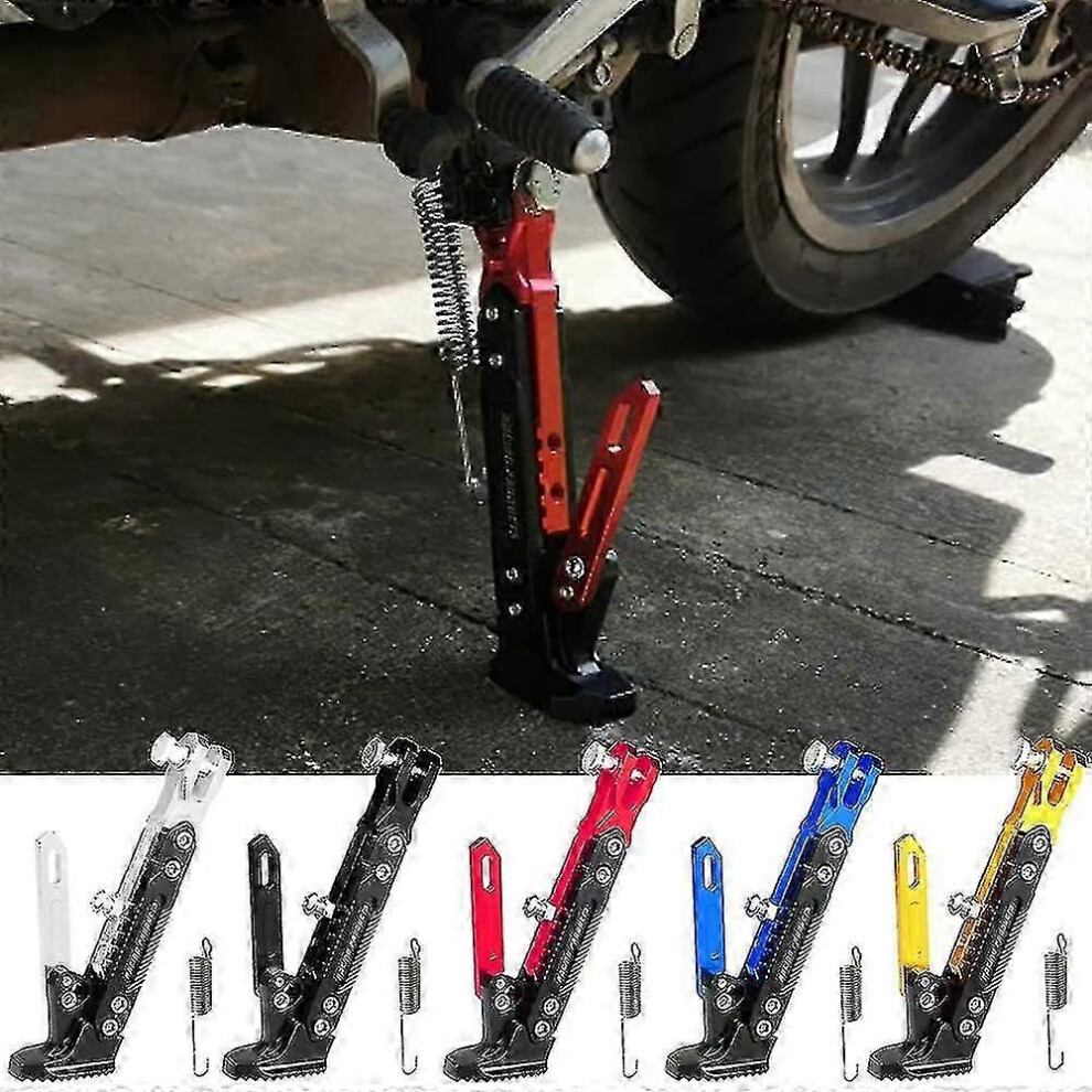 (, One Size) Motorcycle Adjustable Cnc Metal Foot Bracket Kick Side Bracket Durable Corrosion Resistant Bracket Motorcycle Stand Accessories Black 4633503758091