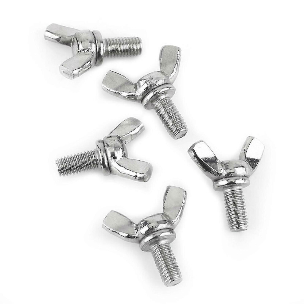 (As Show, One Size) 5 Pcs M6 Wing Bolts Wing Screw Stainless Steel Wing Bolts Screw Thumb Hand Screws[M6*16Mm] Zekai 4633503762838