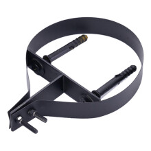 (Black, One size) 8 inch Chimney Pipe Bracket Household Metal Hanging Fixing Stove Pipe Hanger Silver