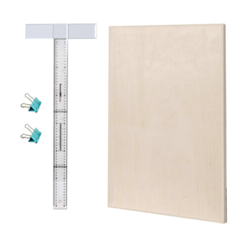 (without Handle, One size) A2 Drawing Board Multifunctional with Ruler for Artist Professionals Drafter without Handle
