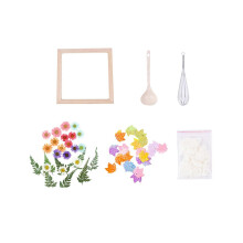 (As show, One size) Paper Making Screen Set Child Mesh Frame Spoon Stirrer Crafting DIY Handmade