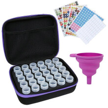 (purple) 30 Slots Seed Storage Organizer Case,Portable Seed Storage Box with Zipper Bag,Seed Storage Container for Flower Plants Vegetable Garden