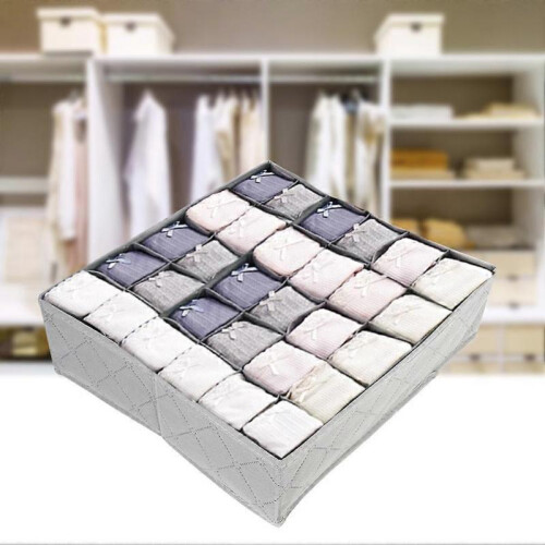 30 Grids Folding Underwear Storage Box Divider Organizer Socks Container 2
