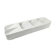 (style77, Grey) Kitchen Drawer Organizer Silverware Organizer for Kitchen Storage Tray Box for Cutlery Spoon Knife