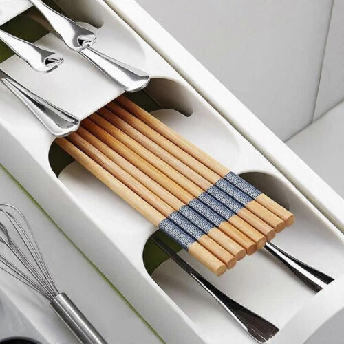 (style77, Grey) Kitchen Drawer Organizer Silverware Organizer for Kitchen Storage Tray Box for Cutlery Spoon Knife 2